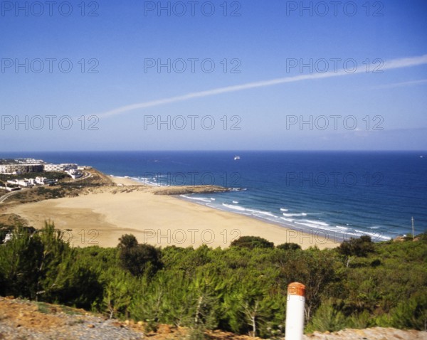 View to the south along the Atlantic coast of Cape Spartel, Morocco, North Africa 1999