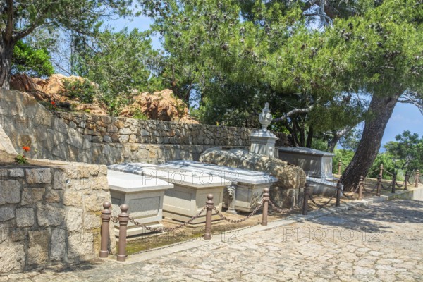 Burial site of the Garibaldi family on Isola Caprera, Arcipelago di La Maddalena National Park, Sardinia, Italy