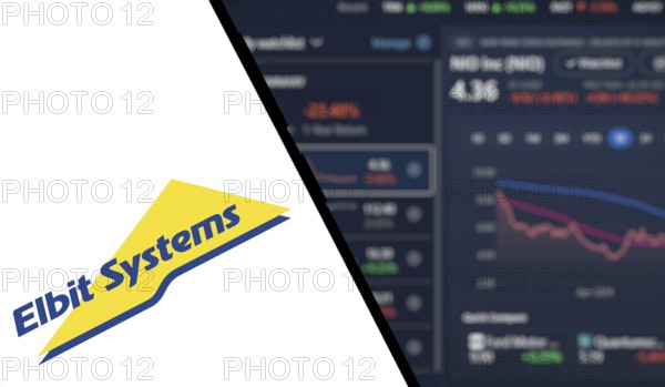 Elbit systems logo is displayed on smartphone. Elbit Systems Ltd is an Israel based international military technology company