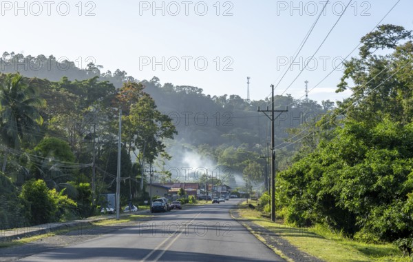 Road in rural Costa Rica, Limón province, Costa Rica