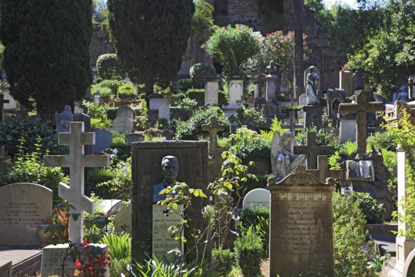 The Protestant Cemetery, Cimitero acattolico, also known as Cimitero degli Inglesi or Cimitero dei protestanti, famous cemetery in the Testaccio district, Rome, Italy