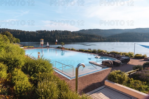 Beautiful pool at Lake Schluch in the Black Forest in Germany, enjoy the summer and the holidays