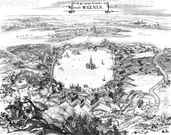 Plan of the Siege of Vienna, 1683