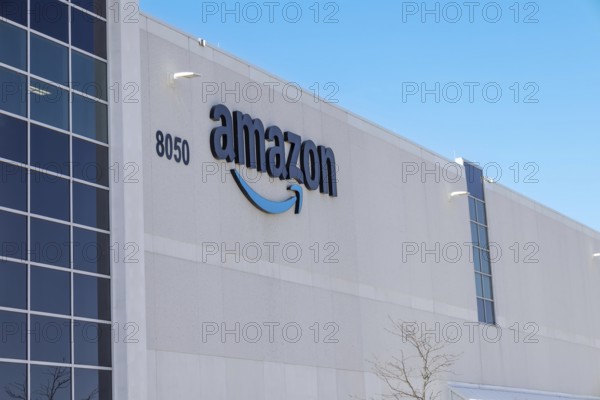 Toronto, Canada, 10 April 2025: Amazon North American Delivery, Return and Refurbished products center warehouse in Toronto