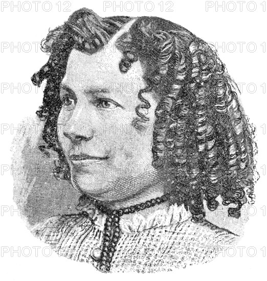 Eugenie John, pseudonym E. Marlitt, 1825-1887, a popular German novelist, E. Marlitt, bürgerlich Friederieke Henriette Christiane Eugenie John, 1825-1887, eine deutsche Schriftstellerin