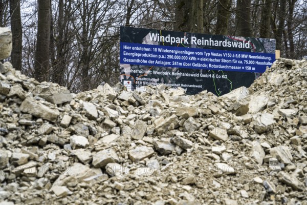 Construction site of the wind farm Reinhardswald, Wesertal, Upper Weser Valley, Weser Uplands, Weserbergland, Hesse, Germany
