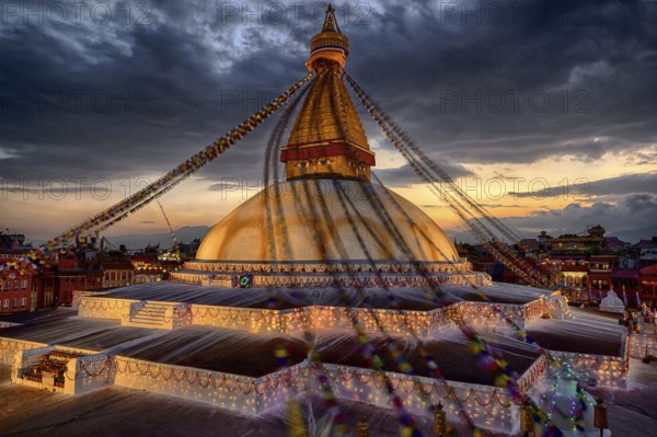 Nepal, Himalayas, Kathmandu, Bodnath Stupa, Buddha Stupa, Bodnath, Kathmandu, Nepal
