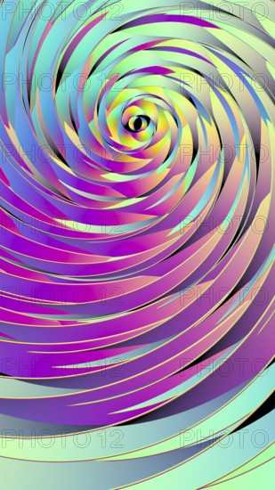 This captivating illustration features rotating sacred geometry with vibrant colors. The dynamic composition and gradient tones create a mesmerizing visual effect, adding modern flair