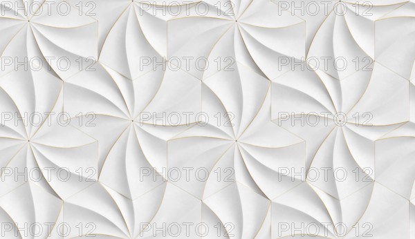 3D expensive wallpaper of architectural modules is black and brown with red gold frayed edges. Realistic seamless texture of high quality