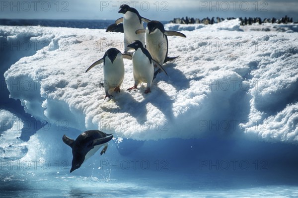 Antarctica, Wedell Sea, animals, penguins, Adelie penguin