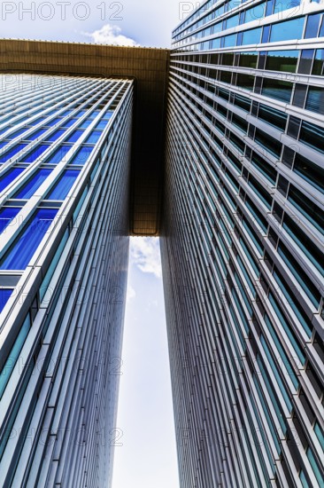 Modern architecture in the city panorama, Rotterdam, the Netherlands