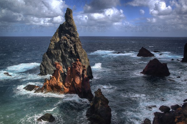 Rocks, coast, Atlantic Ocean, Ponta da Sao Lourenzo, Saint Lawrence Peak, Madeira, Portugal