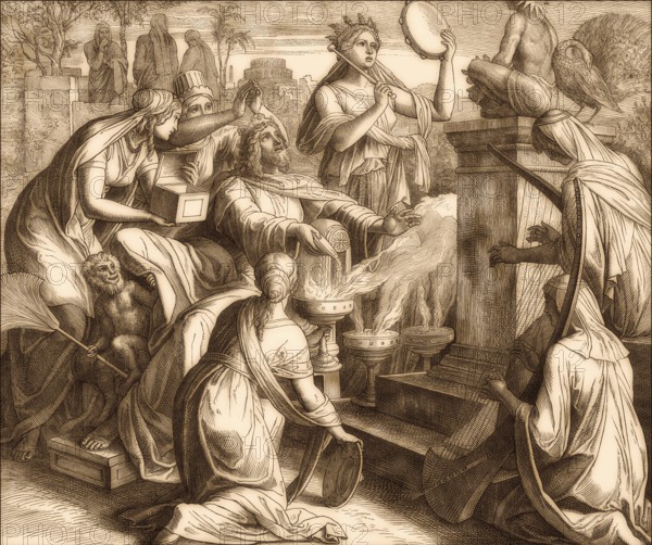 Solomon's Idolatry, Old Testament, by Julius Schnorr von Carolsfeld
