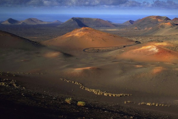Canary Islands, Lanzarote, Timanfaya National Park, dunes, Spain, Europe, Lanzarote, Canary Islands, Spain