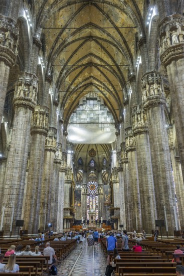 Milan Cathedral from inside the church, Milan, Italy