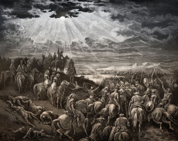 Joshua Commanding the Sun to Stand Still, Old Testament, by Gustave Doré, 1863