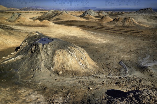 Azerbaijan, volcanoes, mud volcanoes, Qobustan district, Azerbaijan