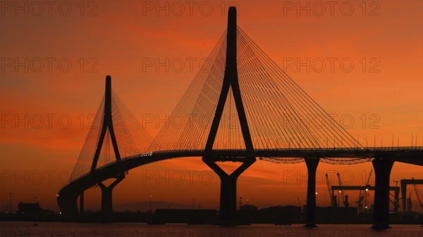 Europe, Spain, Cadiz, road bridge, Puente de la Constitucion de 1812, Cadiz, Spain