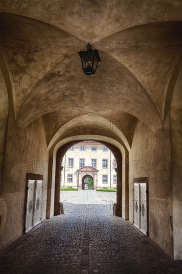 Abbey Castle Corvey in Hoexter, Weserbergland, North Rhine Westphalia, Germany, Europe, Ehemalige Abtei und Schloss Corvey in Höxter, Weserbergland, Nordrhein-Westfalen, Deutschland, Europa
