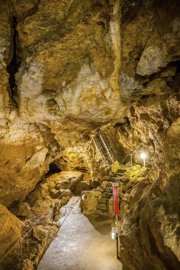 Laichingen Deep Cave, Swabian Alb. This attraction is the only shaft cave in Germany that has been converted into a show cave. The cave is accessible to a depth of 55 metres. Laichingen, Baden-Württemberg, Germany