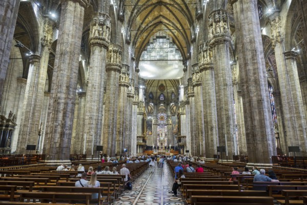 Milan Cathedral from inside the church, Milan, Italy
