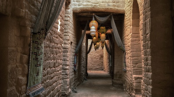 Middle East, Saudi Arabia, Al Ula, old town, alleyway