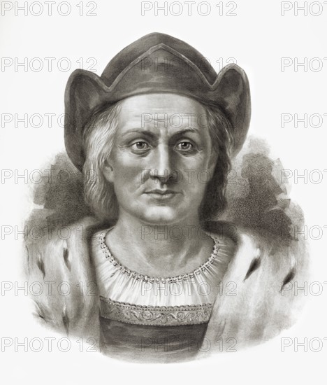 Christopher Columbus, 1451, 1506, Italian navigator, digitally optimized