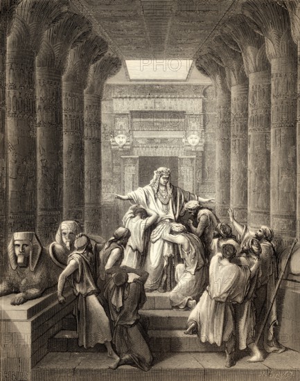Joseph Reveals Himself to His Brothers, woodcut by Gustave Doré