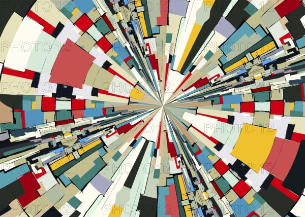 Decorative abstract art background illustration, vector template