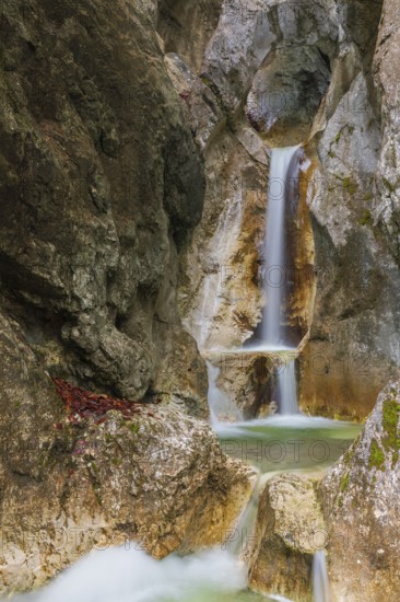 Heckenbach waterfall, The dripping eye of nature, Kochel am See, Bavaria, Germany