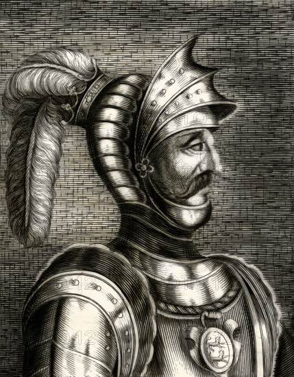 William I, ca. 1028, 1087, known as William the Conqueror, the first Norman King of England, digitally altered