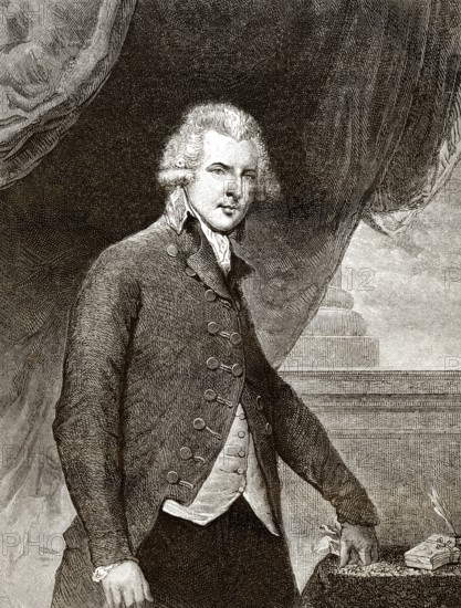 Richard Brinsley Sheridan, 1751-1816, irischer Dramatiker und Politiker