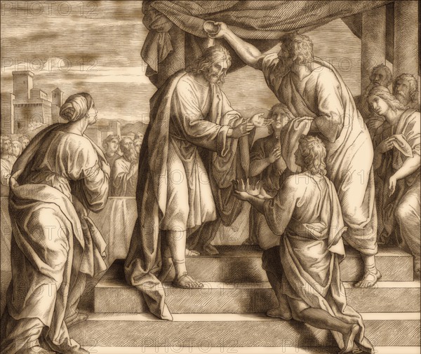 Samuel Anoints David, Old Testament, by Julius Schnorr von Carolsfeld