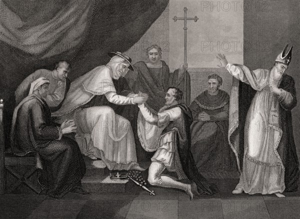 King John I, or John Lackland 's submission to King Richard the Lionheart, 12th Century