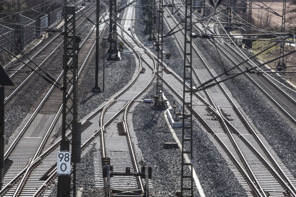 The Hanover–Würzburg high-speed railway, Nörten-Hardenberg, district of Northeim, Lower Saxony, Germany
