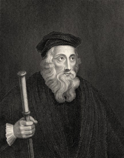 John Wycliffe oder Doctor evangelicus, 1330 - 1384, englischer Philosoph, Theologe und Kirchenreformer