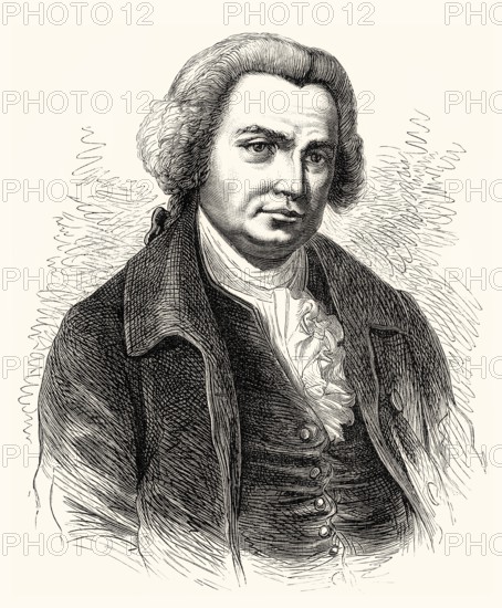 Portrait of John Smeaton, 1724, 1792, the English engineerfather of civil engineering