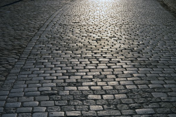 Paved street in Gegenlicht, Bavaria, Germany