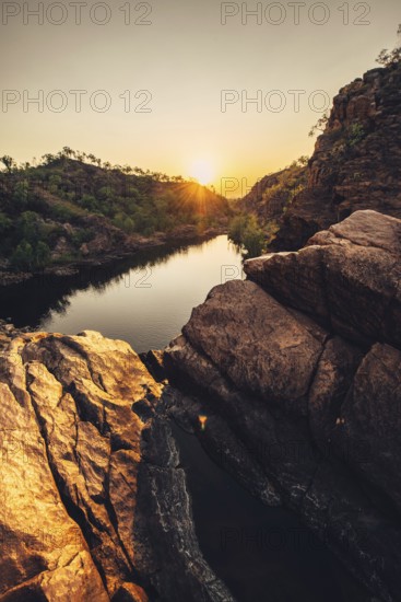 Sunrise Edith Falls in northern Australia, Australia
