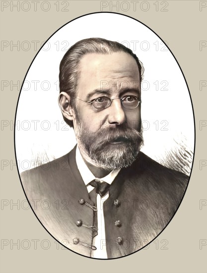 Bedrich Smetana, 1824 – 1884, Czech composer, digital edited according to illustration by Jan Vilímek