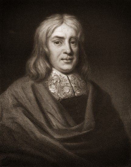 Thomas Sydenham, 1624 - 1689, an English physician, Portrait von Thomas Sydenham oder Syndenham, 1624 - 1689, ein englischer Arzt