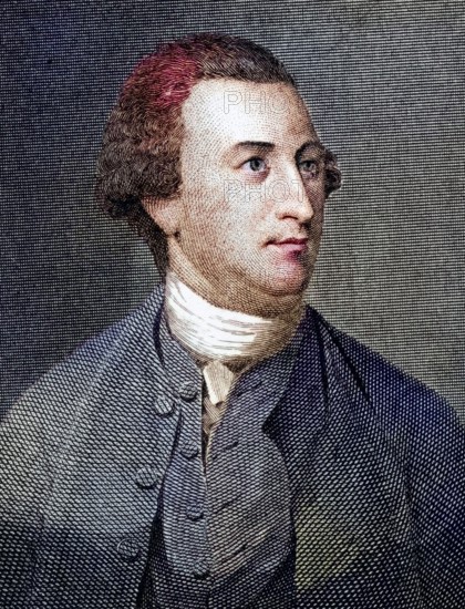 William Paca, 1740 to 1799, American statesman and founding father A signer of the Declaration of Independence Engraved by P Maverick after a drawing by JB Longacre after Copley, Historic, digitally restored reproduction from a 19th century original, Record date not stated