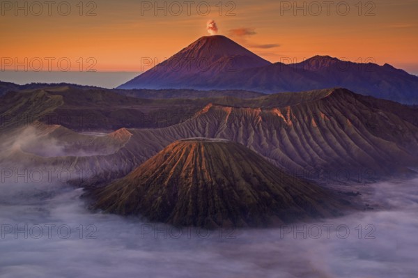 Asia, Indonesia, Java, volcanoes in Bromo-Semeru National Park, Java, Indonesia