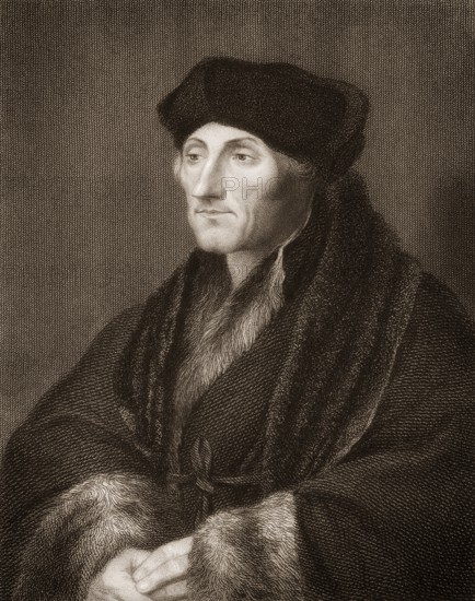 Erasmus Desiderius von Rotterdam, 1465 - 1536, a Dutch humanist, theologian, philosopher, scholar and author