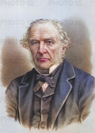 William Ewart Gladstone (1809-1898), statesman and four-time Prime Minister of Great Britain (1868-74, 1880-85, 1886, 1892-94), Historical, digitally restored reproduction from a 19th century original, Record date not stated