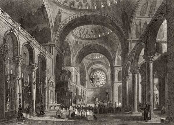 Saint Mark's Basilica, Venice, Italy, 19th century