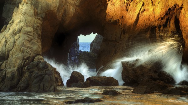 Pfeiffer Beach, rocks, Atlantic Ocean, surf, beach, California, USA, Atlantic coast, Pfeiffer Beach, California, USA