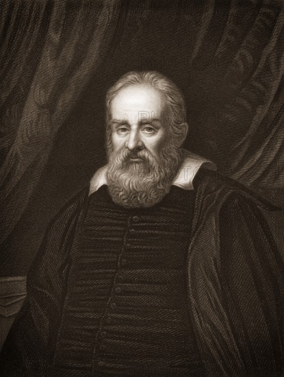 Galileo Galilei, 1564 - 1642, an Italian philosopher, mathematician, physicist and astronomer, Galileo Galilei, 1564 - 1642, ein italienischer Philosoph, Mathematiker, Physiker und Astronom