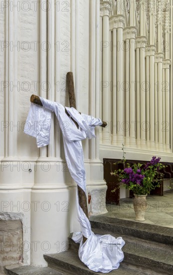Interior photo, St Mary's Church in the old town of Stralsund, Mecklenburg-Western Pomerania, Germany