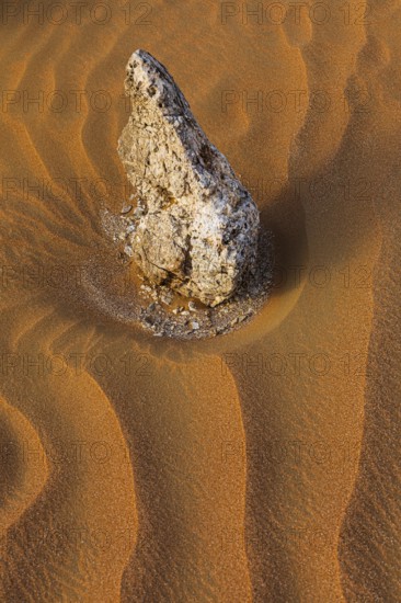 Boulders surrounded by wind-blown sand structures, Huqf stone desert, Arabian Peninsula, Sultanate of Oman